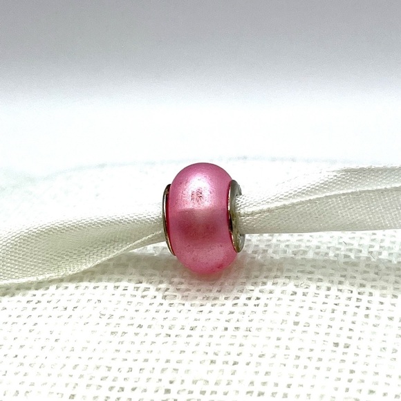 Sterling Silver 925 Pink Bead can be added to any bracelet Pandora Style - Picture 2 of 4